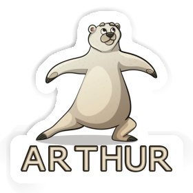 Yoga Bear Sticker Arthur Image