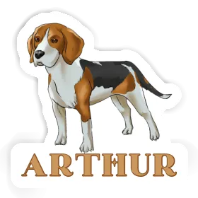 Sticker Arthur Beagle Dog Image