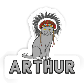 Sticker Indian Cat Arthur Image