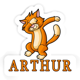 Sticker Dabbing Cat Arthur Image