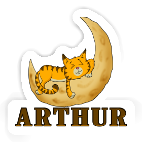 Sticker Sleeping Cat Arthur Image