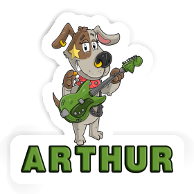 Sticker Arthur Guitarist Image