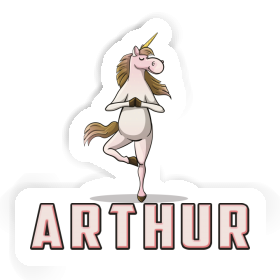 Sticker Arthur Yoga Unicorn Image