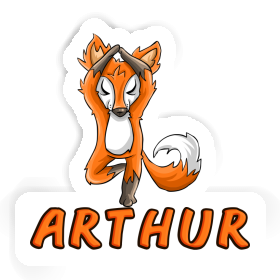 Sticker Arthur Yoga Fox Image