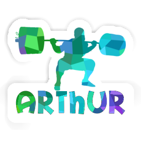 Weightlifter Sticker Arthur Image