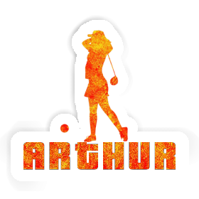 Arthur Sticker Golfer Image