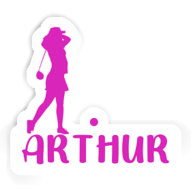 Arthur Sticker Golfer Image