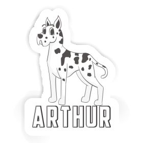 Sticker Arthur Great Dane Dog Image