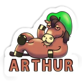 Sticker Lying horse Arthur Image