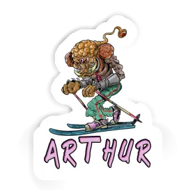 Sticker Arthur Telemark Skier Image