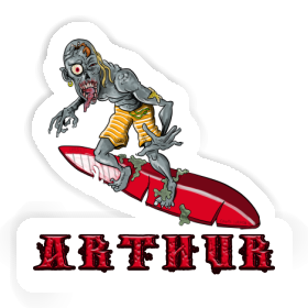 Arthur Sticker Surfer Image