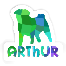 Pug Sticker Arthur Image