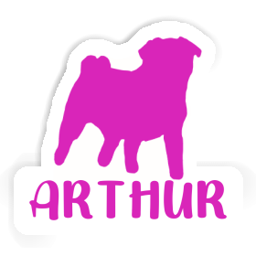 Pug Sticker Arthur Image