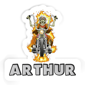 Sticker Arthur Motorbike Rider Image