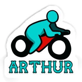 Motorbike Driver Sticker Arthur Image