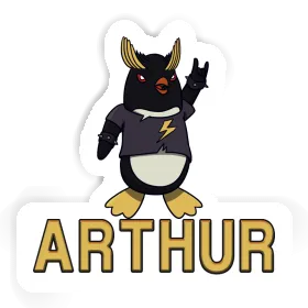 Sticker Rocking Penguin Arthur Image