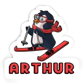 Arthur Sticker Skier Image