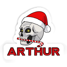 Christmas Skull Sticker Arthur Image