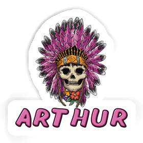 Arthur Sticker Ladys Skull Image