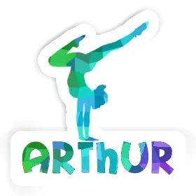 Arthur Sticker Yoga Woman Image