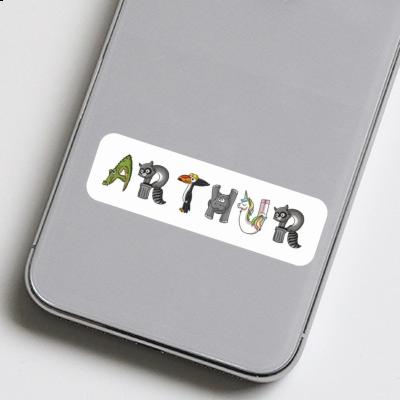 Sticker Tierschrift Arthur Gift package Image