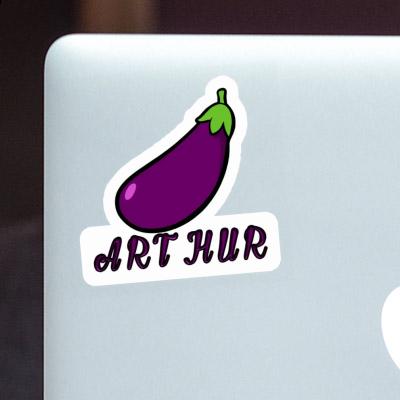 Sticker Aubergine Arthur Laptop Image