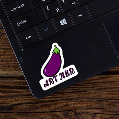 Sticker Aubergine Arthur Laptop Image