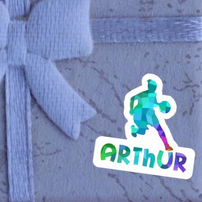 Sticker Basketballspielerin Arthur Notebook Image