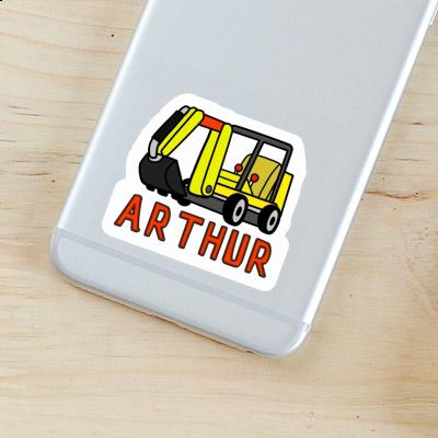 Mini-Excavator Sticker Arthur Notebook Image