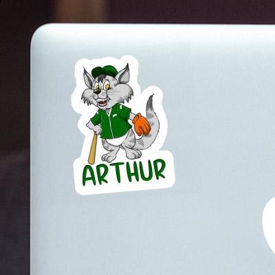 Arthur Sticker Baseball Cat Notebook Image