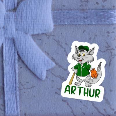 Arthur Sticker Baseball Cat Laptop Image