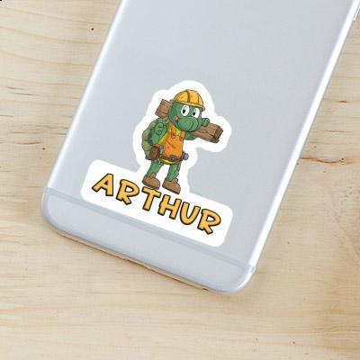 Sticker Arthur Construction worker Notebook Image