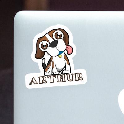 Sticker Beagle Dog Arthur Gift package Image