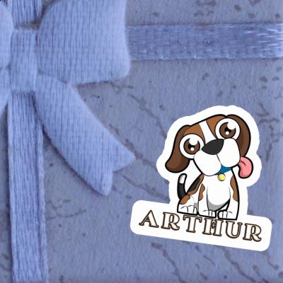 Sticker Arthur Beagle Gift package Image