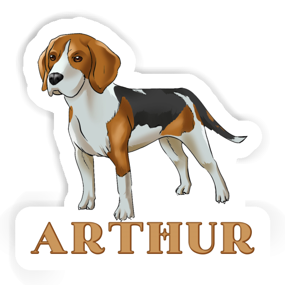 Beagle Hund Sticker Arthur Laptop Image