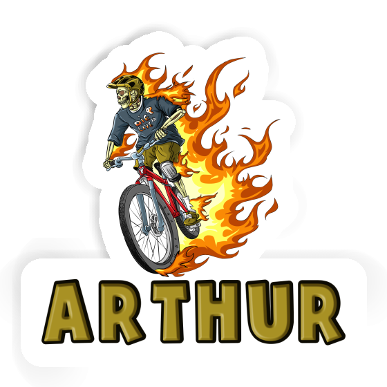 Mountainbiker Sticker Arthur Notebook Image