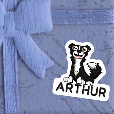 Sticker Arthur Border Collie Notebook Image