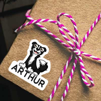 Sticker Arthur Border Collie Notebook Image