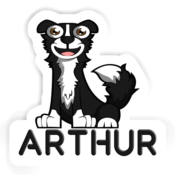 Sticker Arthur Border Collie Gift package Image