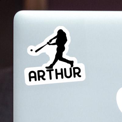 Sticker Baseball Player Arthur Notebook Image