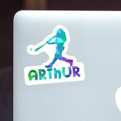 Aufkleber Baseballspieler Arthur Laptop Image