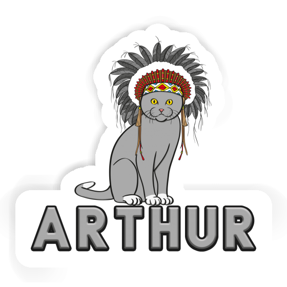 Sticker Indian Cat Arthur Gift package Image