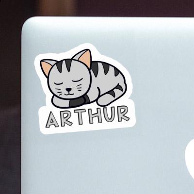 Sticker Arthur Cat Laptop Image