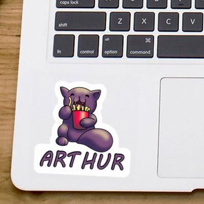 Arthur Autocollant Chat-frites Notebook Image