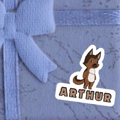 Sticker Arthur German Sheperd Notebook Image