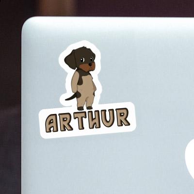 German Wirehaired Pointer Sticker Arthur Gift package Image