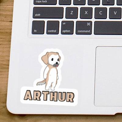 Sticker Golden Retriever Arthur Laptop Image