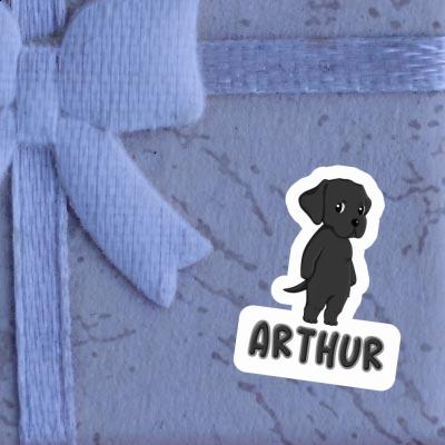 Sticker Arthur Labrador Retriever Gift package Image