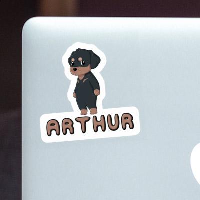 Autocollant Arthur Rottweiler Gift package Image