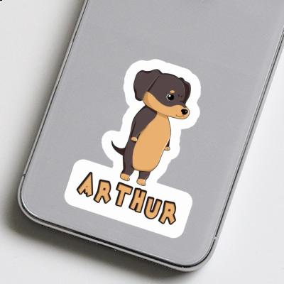 Sticker Arthur Dachshund Laptop Image